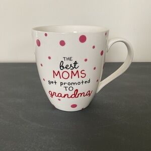 Pfaltzgraff Polka Dot Grandma Mug - Pink and White